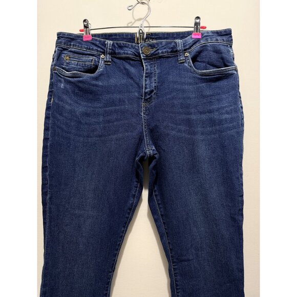Kut From The Kloth Womens Denim Skinny Jeans With Frayed Hem Size 16 Blue Cotton - Picture 15 of 15